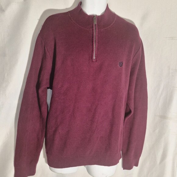 CHAPS vintage stylish zippered chest Cotton Sweater in size XL - Picture 11 of 16
